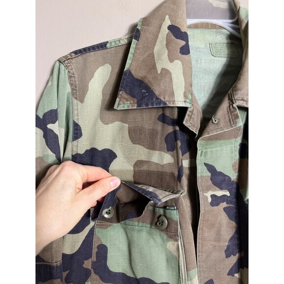 US Military BDU Uniform Coat Woodland Combat Camo 50/50 Army Surplus Mens S-Reg - Picture 4 of 11